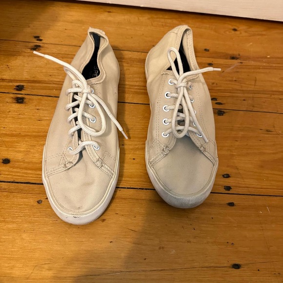 Sperry Pier View Fray Off-White Size 10 - Picture 2 of 8